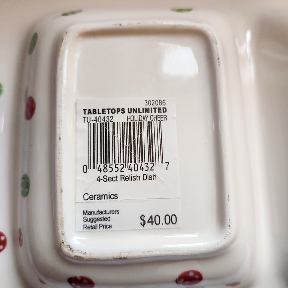 NWT Tabletops Lifestyle Holiday Relish Dish - Picture 7 of 7